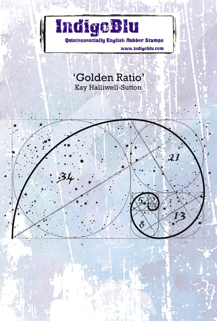 Golden Ratio A6 Red Rubber Stamp by Kay Halliwell-Sutton